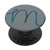 Teal Blue Purple Initial Letter-M On Slate Gray PopSockets PopGrip: Swappable Grip for Phones  and  Tablets