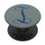 Teal Blue Purple Initial Letter i On Slate Gray PopSockets PopGrip: Swappable Grip for Phones  and  Tablets