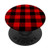 Red and Black Classic Buffalo Plaid Grip With Check Tartan PopSockets PopGrip: Swappable Grip for Phones  and  Tablets