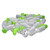 Othmro PE White Translucent Dropper Bottle, 10ml Small Mouth Drop Bottles Empty Squeezable Eye Liquid Dropper Bottle Green cap 50pcs