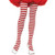 Leg Avenue Women's Plus Size Nylon Striped Tights, White/Red 1X / 2X