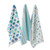 DII Fouta Kitchen Collection Tidal Stripe, Dishtowel Set, Beach Comber 3 Piece
