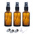 2oz Amber Glass Spray Bottles, Mister Spray Bottle Glass Spray Bottles for Cleaning Solutions Empty Small Mini Fine Mist Spray Bottles 2oz Travel Spray Bottles 3 Pack