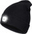 LED Beanie Hat with Light,Unisex USB Rechargeable Hands Free 4 LED Headlamp Cap Winter Knitted Night Lighted Hat Flashlight Women Men Gifts for Dad Him Husband (Black)