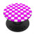 Checkered Pink and White   Check Pattern PopSockets PopGrip: Swappable Grip for Phones  and  Tablets