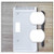 2-Gang, Toggle Outlet Combination Wall Plate Cover - Notebook Pen The Work Course Work Page White