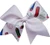 AZBOWS Cheer Bows White and Schooldays Crayons and Writing Hair Bow