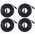 Liwinting 4pcs 1m/3.3ft DC Extension Cable 2.1mm / 5.5mm Male to Female Connector, DC Power Cord Extension Cable for Power Adapter, 12V CCTV Wireless IP Camera, Monitors, Led, Car - Black