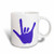 3dRose 12708_3 Love Sign Language Mug 11 oz Multicolor