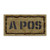 IR Mini Patch 1x2 Tan Coyote APOS Aplus Blood Type Infrared Tactical Morale