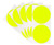 ChromaLabel 3 Inch Round Permanent Color-Code Dot Stickers, Inventory Labels, 100/Pack, Fluorescent Yellow