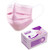 Comix Face-mask with 3-Layer Pink Disposable Masks for School Use, Pack of 50