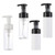 Beaupretty 4Pcs Foam Pump Bottle Empty Mini Foaming Pump Dispenser Refillable Facial Cleanser Bottle Bubbler Liquid Lotion Container for Travel Home