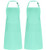 Syntus 2 Pack Adjustable Bib Apron Waterdrop Resistant with 2 Pockets Cooking Kitchen Aprons for BBQ Drawing, Women Men Chef, Green