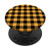 Buffalo Plaid Black Orange Check Flannel Gingham Pattern PopSockets Grip and Stand for Phones and Tablets