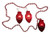 Christmas Light Bulb LED Flashing Earrings and Necklace Set (Red)