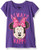 Disney Girls' Toddler Minnie Mouse Short Sleeve T-Shirt, Grape Violet, 2T