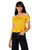 BCBGeneration Women's Smocked Off Shoulder Crop Top, Goldenrod, XX-Small