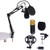 BM800 Condenser Microphone Kit, USB Studio Condenser Mic Set Professional Computer Cardioid Microphone Arm Stand Pop Filter Foam Cap Kit Record Accessory