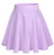 DRESSTELLS Women's Basic Stretchy Flared Skater Mini A-line Versatile Skirt Lavender 2XL