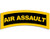 American Vinyl Yellow AIR Assault Tab Shaped Sticker (Army Military)