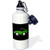 3dRose wb_81046_1"green e-type toon car on a black background" Sports Water Bottle, 21 oz, White