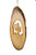 Earthwood Olive Wood Bark Ornament with Cactus and Skull, Brown