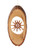 Earthwood Olive Wood Bark Ornament with Southwest Sun, Brown