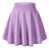 Women's Basic Versatile Stretchy Flared Casual Mini Skater Skirt (XL, Lilac)