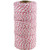 300 Feet Pink and White Baker's Cotton Twine Durable Packing String for Gardening Applications (Pink)