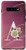 Galaxy S10plus Maroon floral Initial Letter A monogram beige roses Case