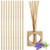 16 Pieces Reed Diffuser Sticks Lavender Pre-Fragranced Reed Diffuser Refills Air Freshener No Oils Reed Diffuser with Wooden Vase for Home Office Living Room