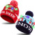 Geyoga 2 Pieces LED Christmas Beanie Cap Light-up Christmas Knitted Hat Ugly Sweater Hat for Holiday Flashing Cap