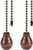Ceiling Fan Pull Chain, Decorative Fan Pull Chain Extension, Retro Ceiling Fan Pull Chain Ornaments,13.6 Inches Fan Pull Chain Extender, 2Pack