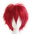 SL Short Red Anime Cosplay Wig Fluffy Spiky Hair Wig Costume for Halloween Party with Cap