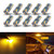 iBrightstar Newest Extremely Bright Wedge T10 168 194 LED Bulbs For Car Interior Dome Map Door Courtesy License Plate Lights, Amber