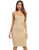 MakeMeChic Women's Sleeveless Tank Dress Basic Scoop Neck Bodycon Midi Dress Khaki S