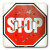 3dRose lsp_24332_2 Stop Grunge Red Sign On White Background Double Toggle Switch