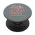 Golden Rose Pink Faith Over Fear On Slate Gray PopSockets PopGrip: Swappable Grip for Phones  and  Tablets
