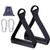 Exercise Handles, Resistance Band Handle with 2 Carabiners, Cable Machine Attachments Resistance Bands Handles Grips Fitness Strap Stirrup Handle Cable Attachment Silicon Grip with Solid ABS Cores