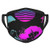 Retro Aesthetic with Japanese Writing Adult Face Mask Balaclava Windproof Dustproof Washable Reusable Nose and Mouth Covering Black