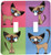 3dRose lsp_6303_2 Siamese Cat Four Attitudes Design Double Toggle Switch Multicolor