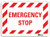 inchEmergency Stop inch Sign By SmartSign   10 inch x 14 inch 3M Reflective Aluminum