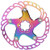 Vbest life Colorful Bike Disc Brake Rotors, 6 Nails Cycling Disc Brake Rotors Accessory for Mountain and Road Bicycle (203mm)