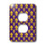3dRose lsp_31334_6 Fleur de lis pattern in LSU colors Dark Purple and Canary Yellow Outlet Cover