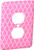3dRose lsp_120252_6 Hot Pink Quatrefoil Pattern Girly Moroccan Style Modern Contemporary Geometric Clover Lattice 2 Plug Outlet Cover