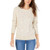 I-N-C Womens Embellished Cable Knit Pullover Sweater, Beige, Medium