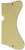 Electric Guitar Pickguard for Danelectro U2 Style (3 Ply Vintage Yellow)
