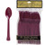 Heavy Duty Party Spoon Tableware, Berry Red, Plastic , Full Size, Pack of 20