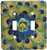 3dRose lsp_73909_2 Natural Peacock Feather Patterns Double Toggle Switch